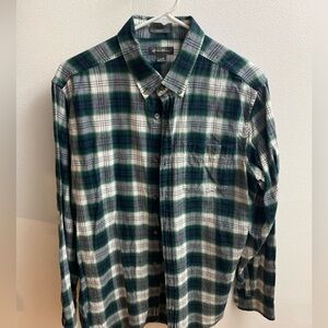 Eddie Bauer Blue and Green Checkered Shirt